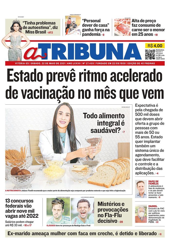 Capa (Foto: Reprodução jornal A Tribuna)