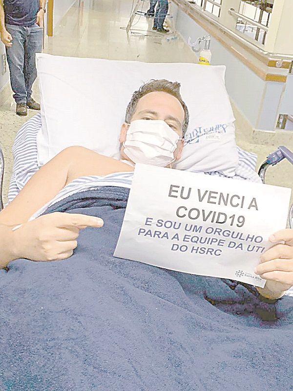 Thiago se recupera agora no quarto do hospital e deve ter alta esta semana. (Foto: Acervo pessoal)