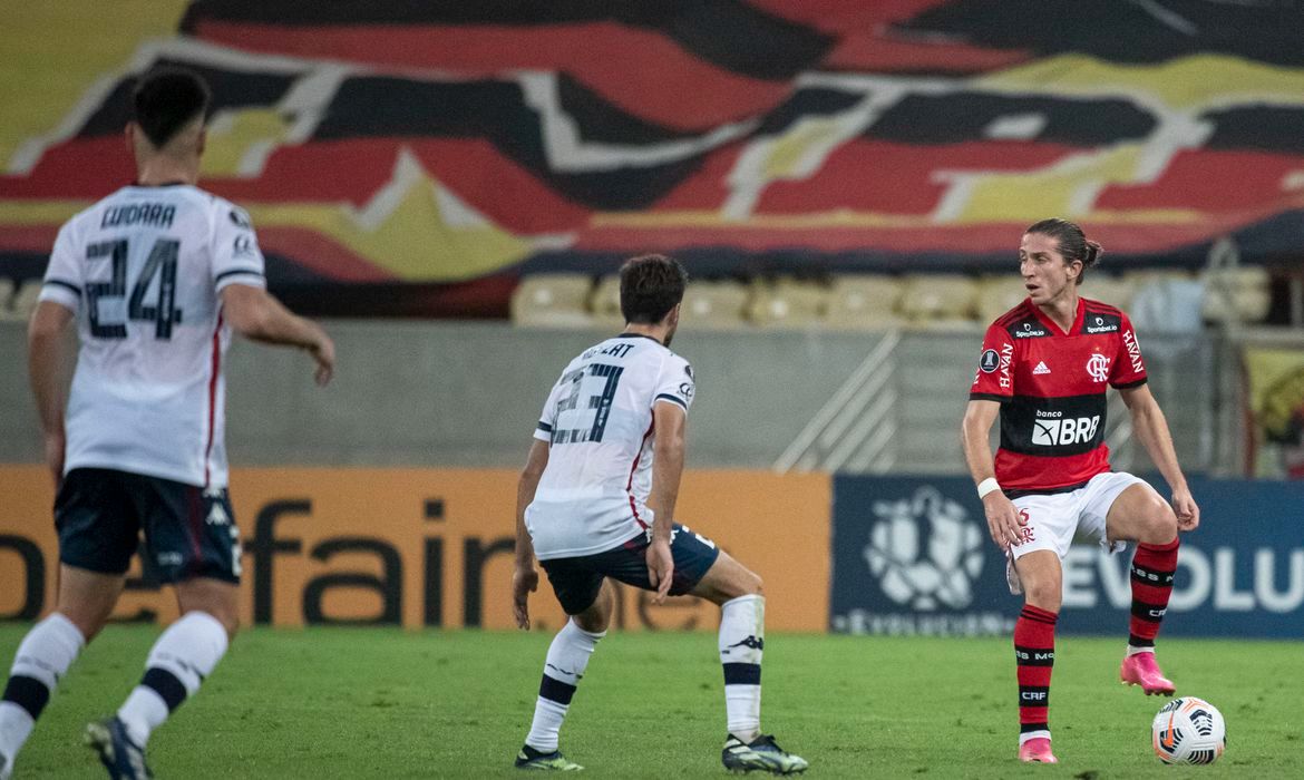 Flamengo não sai do zero contra o Vélez (Foto: Alexandre Vidal/ Flamengo/ Divulgação)