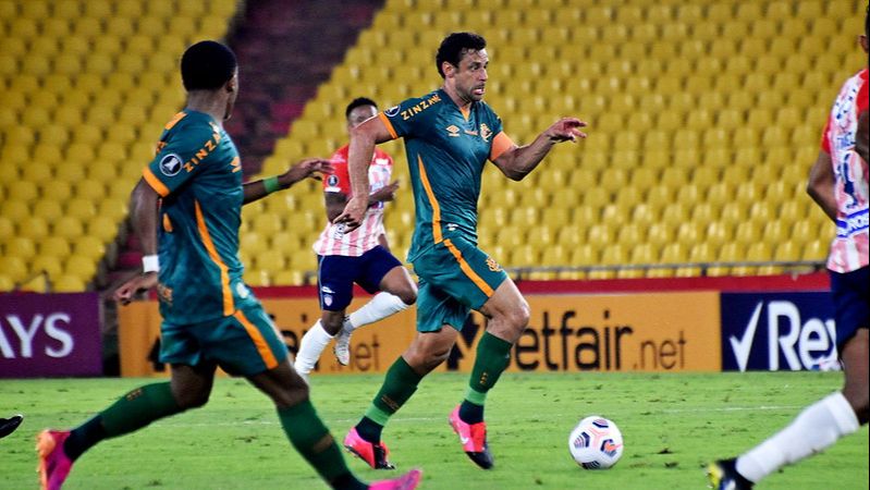 Empate entre Flu e Junior Barranquilla (Foto: Mailson Santana/ Fluminense FC/ Divulgação)