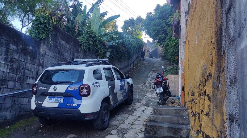 Ladeira onde o corpo da vítima foi encontrado em Jaburuna, Vila Velha. (Foto: Taynara Nascimento)