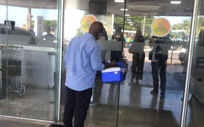 Hotel foi fechado em Vitória após hóspede da Índia testar positivo para Covid (Foto: Manoela Machado)