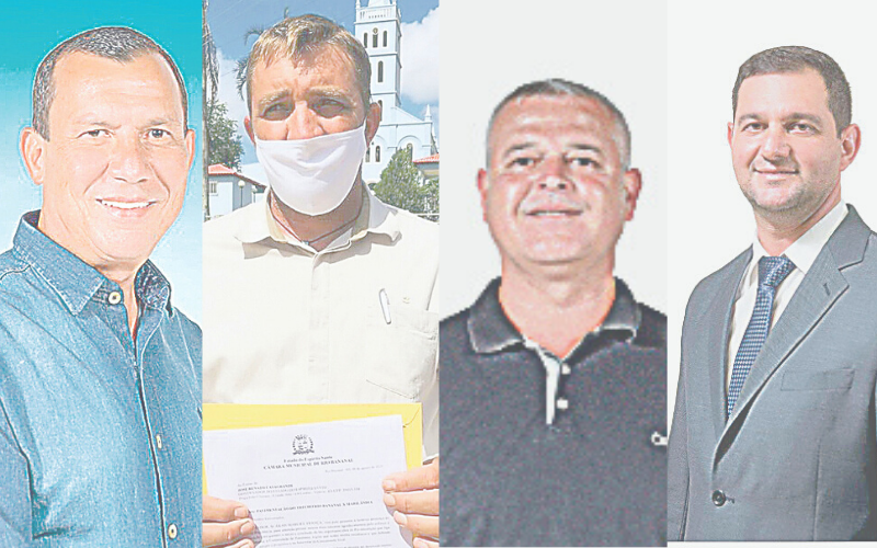 Vilson Teixeira Gonçalves; Luiz Orione Mereguette; Gean Marciel França e Erivelton Ferrarini, o Chibiu: decisão ainda não afasta os parlamentares do mandato. Isso só ocorre após esgotados todos os recursos (Foto: Jornal A Tribuna)