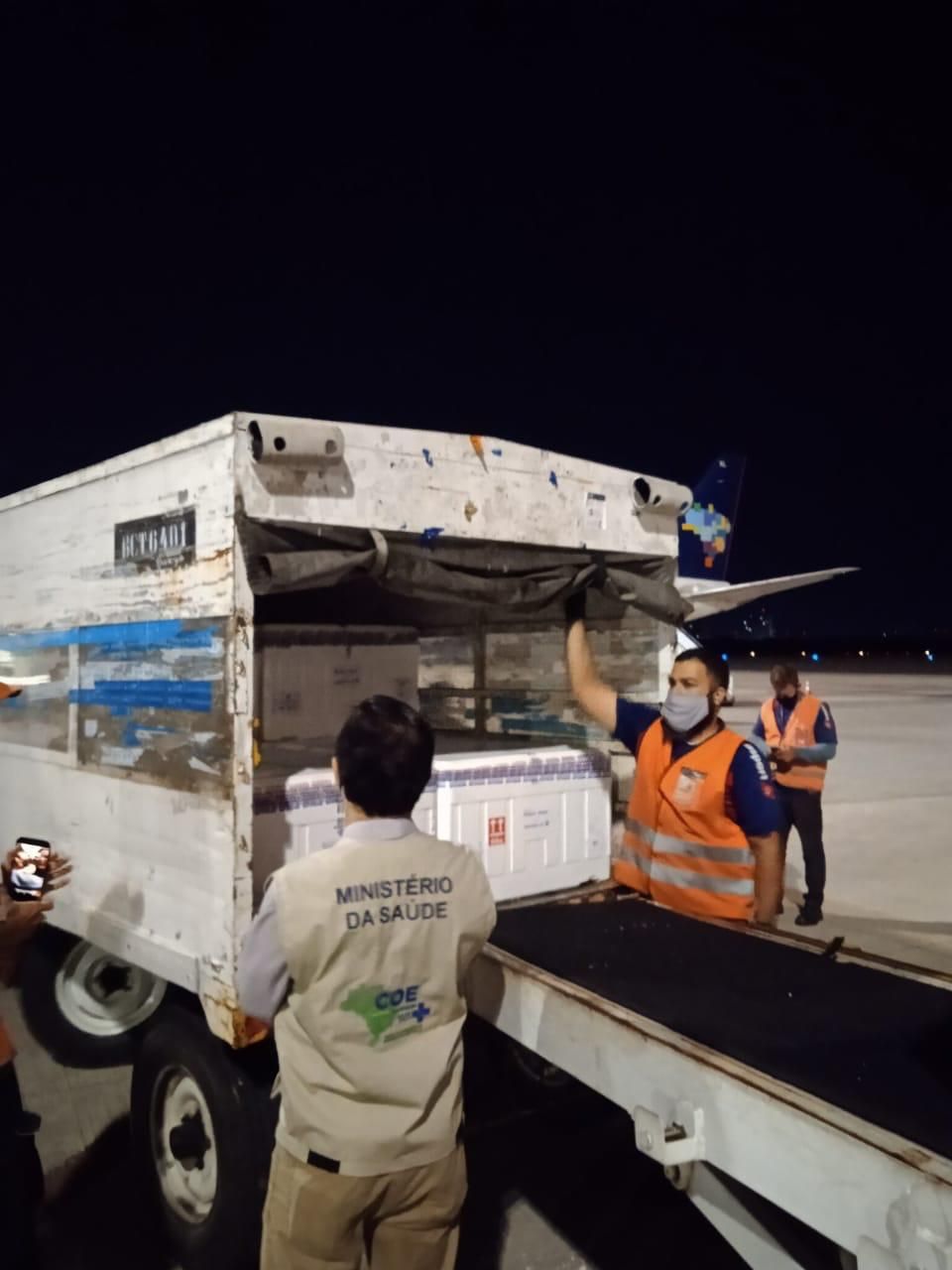Lotes de vacinas contra a Covid-19 (Foto: Bartolomeu Martins/ Ministério da Saúde)