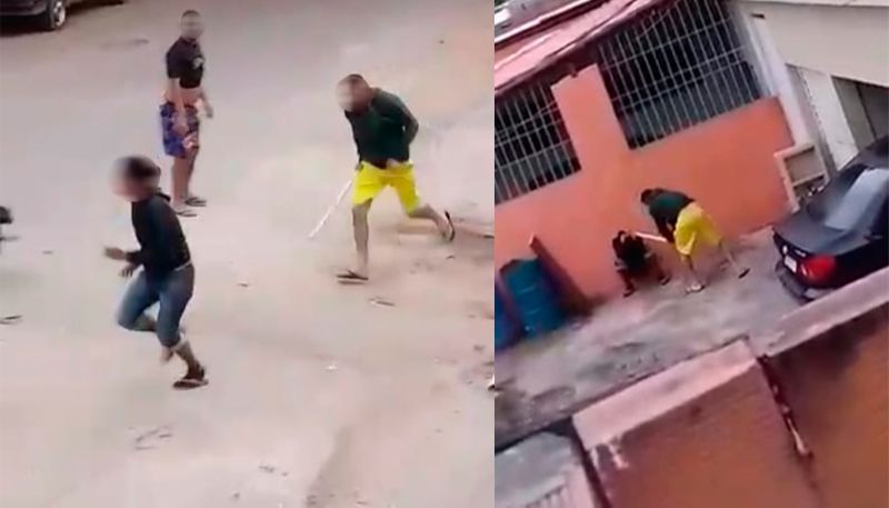 Vídeo registrou o momento da agressão no Sul do Estado (Foto: Reprodução / Redes Sociais)