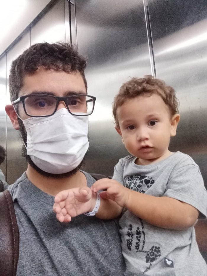 Julimar com José Rafael: doação (Foto: Acervo pessoal )