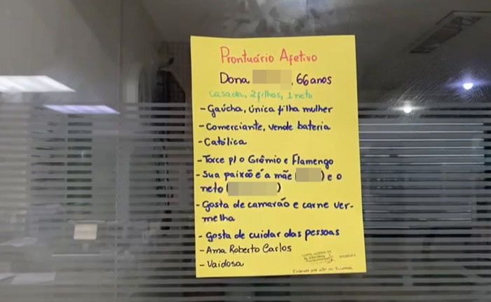 Prontuário afetivo de paciente (Foto: Divulgação)