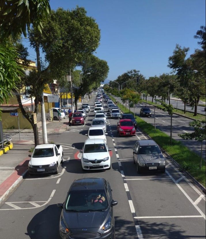 Protesto contra o retorno das aulas presenciais em Vitória (Foto: Divulgação/ Sindsmuvi)
