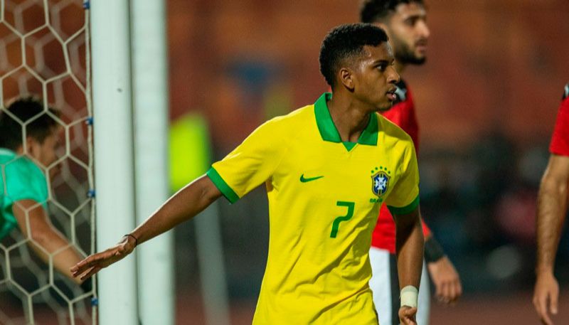 Rodrygo, do Real Madrid, é um dos convocados para a Seleção Olímpica (Foto: Ricardo Nogueira / CBF)