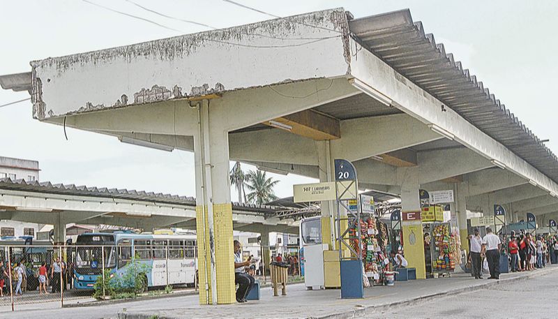 Terminal Urbano de Vila Velha é uma das obras que estão paralisadas no Estado (Foto: Dayana Souza / AT — 18/02/2019)