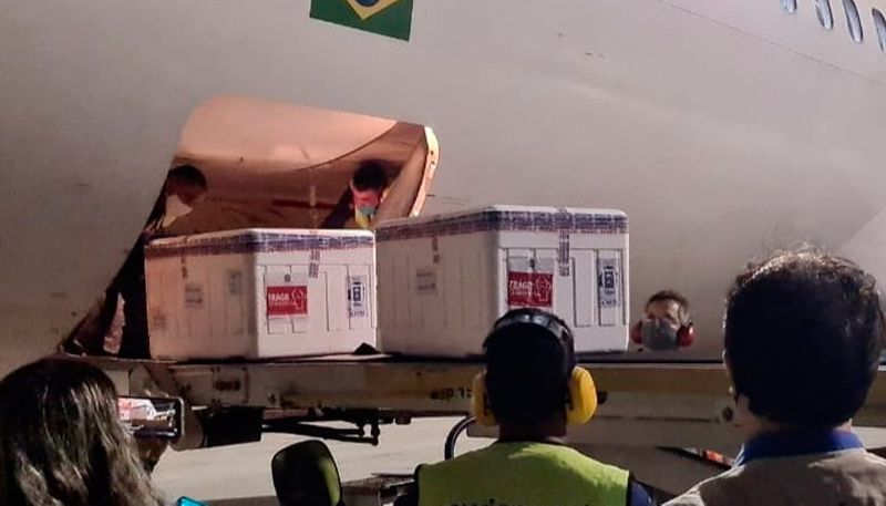 Lote de vacinas contra a Covid-19 enviado ao Estado (Foto: Divulgação / SESA)
