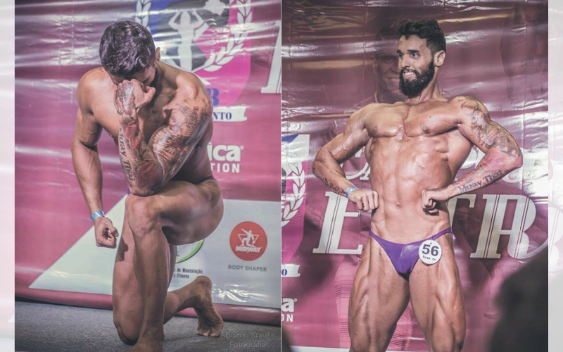Wenderson Rodrigues participou de competições de fisiculturismo (Foto: Acervo pessoal)