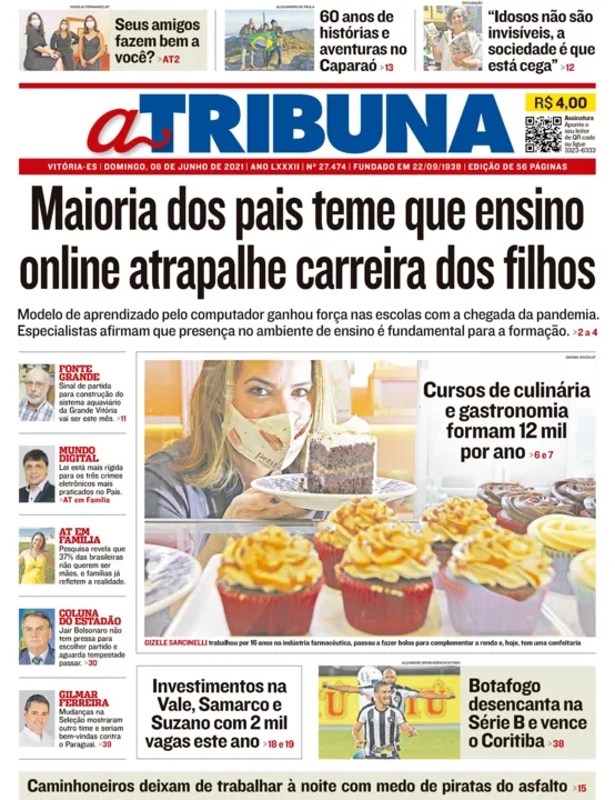 Imagem ilustrativa da imagem Clique aqui e veja os destaques do jornal A Tribuna deste domingo