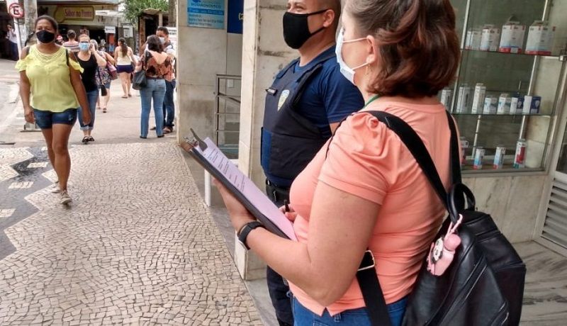 280 pessoas abordadas por não usar máscaras em Cachoeiro (Foto: Divulgação)