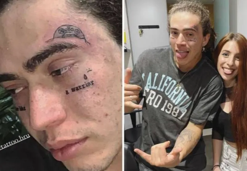 Whindersson faz novas tatuagens no rosto e fãs ficam preocupados