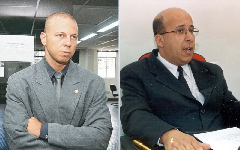 Juiz Alexandre Martins (esq) e Antônio Leopoldo Teixeira (dir) (Foto: Fotos: Arquivo AT)
