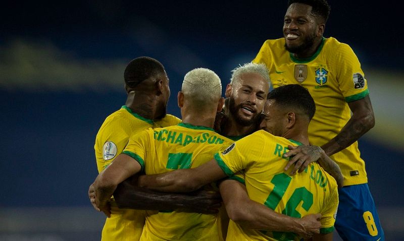 Brasil goleia seleção peruana e segue 100% na Copa América (Foto: Lucas Figueiredo/CBF)