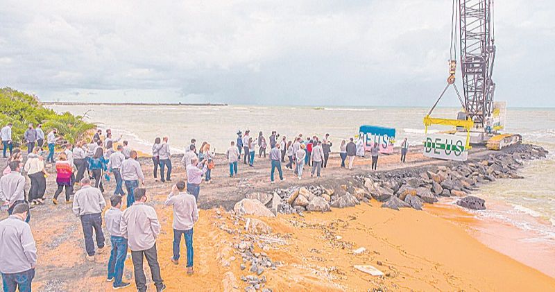 Cerimônia realizada para o início das obras do porto da Imetame, cujo investimento é da ordem de R$ 1,7 bilhão (Foto: Assessoria Imetame)