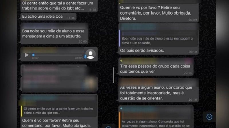 O caso ocorreu no ambiente virtual do grupo que reúne direção, pais e alunos (Foto: Divulgação)