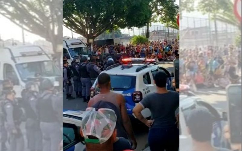 A morte de Everton gerou protestos por parte dos moradores do bairro (Foto: Reprodução)