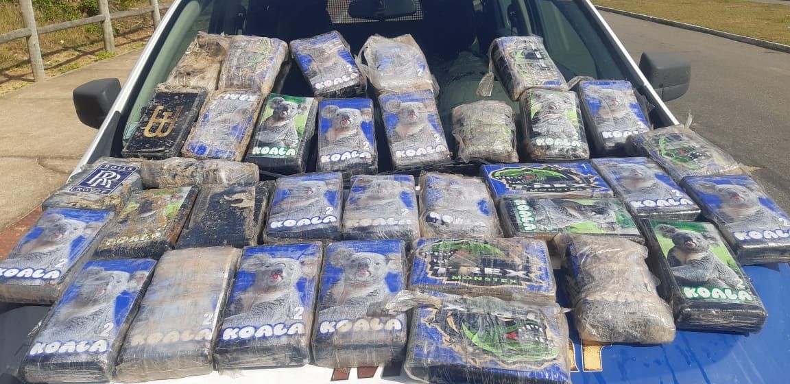 Mais de 36 quilos foram encontrados em Linhares (Foto: Divulgação/ PMES)