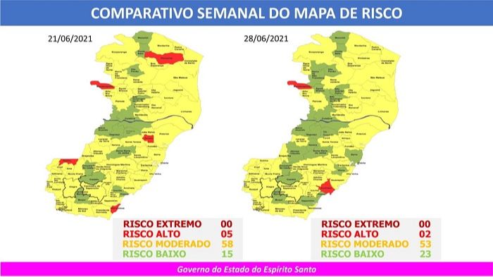 Comparação dos mapas (Foto: Divulgação Governo do Estado )