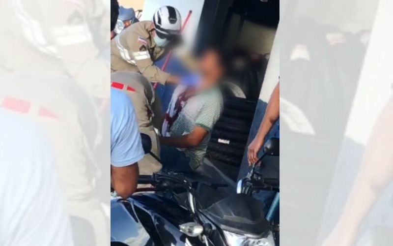 Motociclista tem pescoço cortado por cerol no Norte de Estado (Foto: Reprodução/ vídeo)