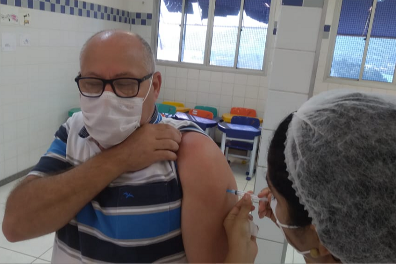 Mutirão no Kleber Andrade para vacinar 5,6 mil pessoas a partir de 50 anos (Foto: Divulgação)