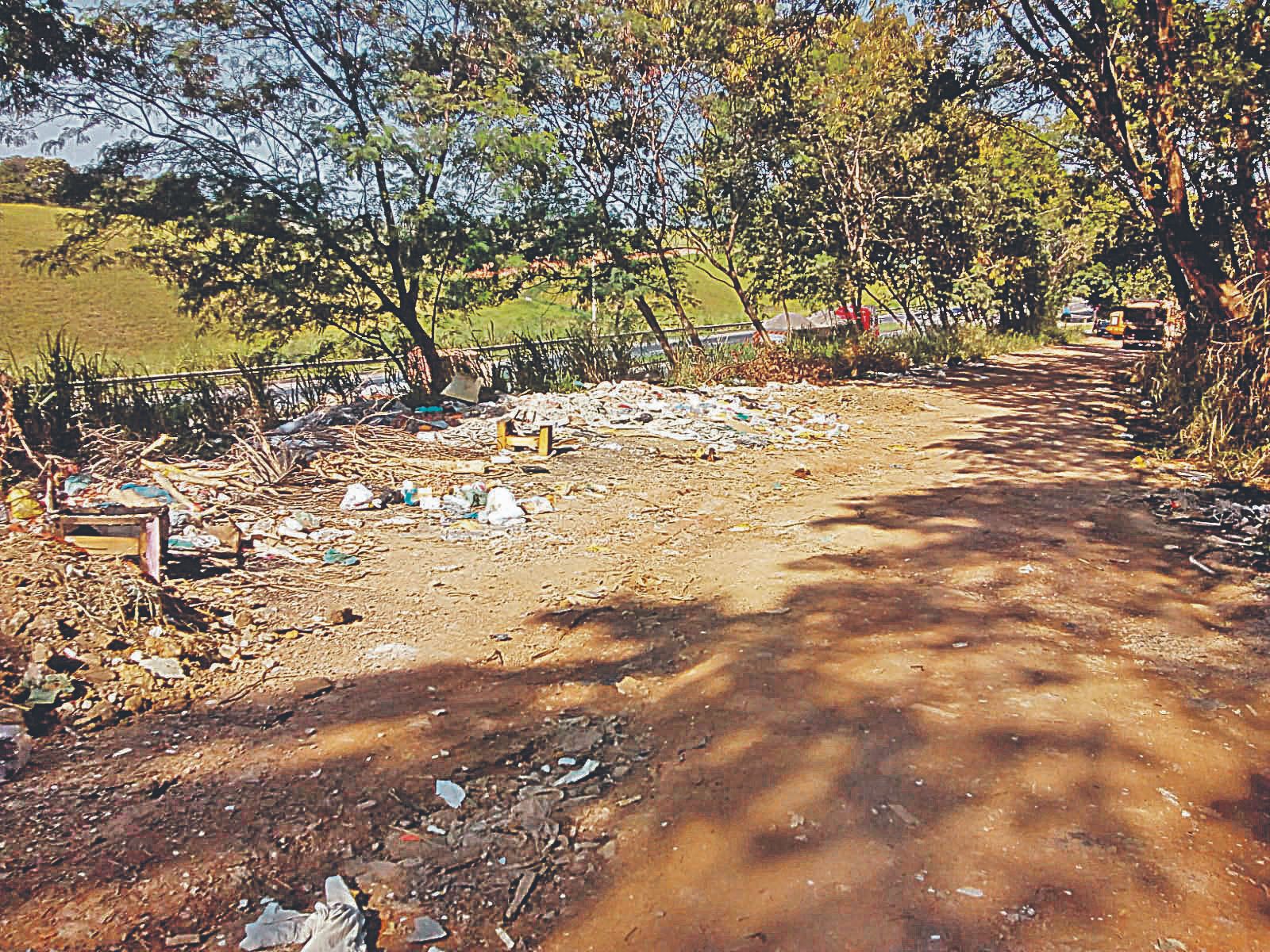 Lixo em Nova Rosa da Penha (Foto: Reinaldo Souza)