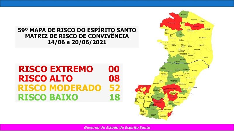 O novo Mapa de Risco aponta que todos os municípios da Grande Vitória saíram do risco alto (Foto: Governo do Estado)