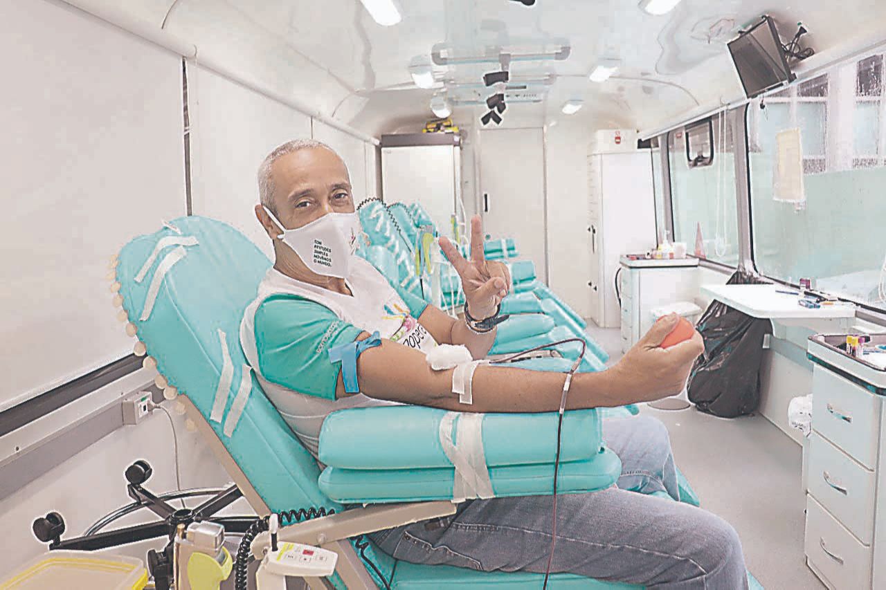 Carlos André doou sangue no Dia C de 2020. Neste ano terá nova doação