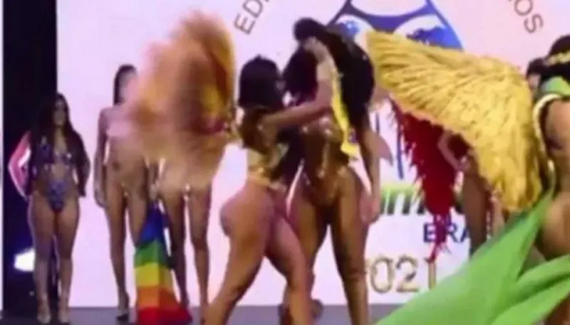 Imagem ilustrativa da imagem VÍDEO | Miss Bumbum termina em barraco de candidata derrotada e beijo gay