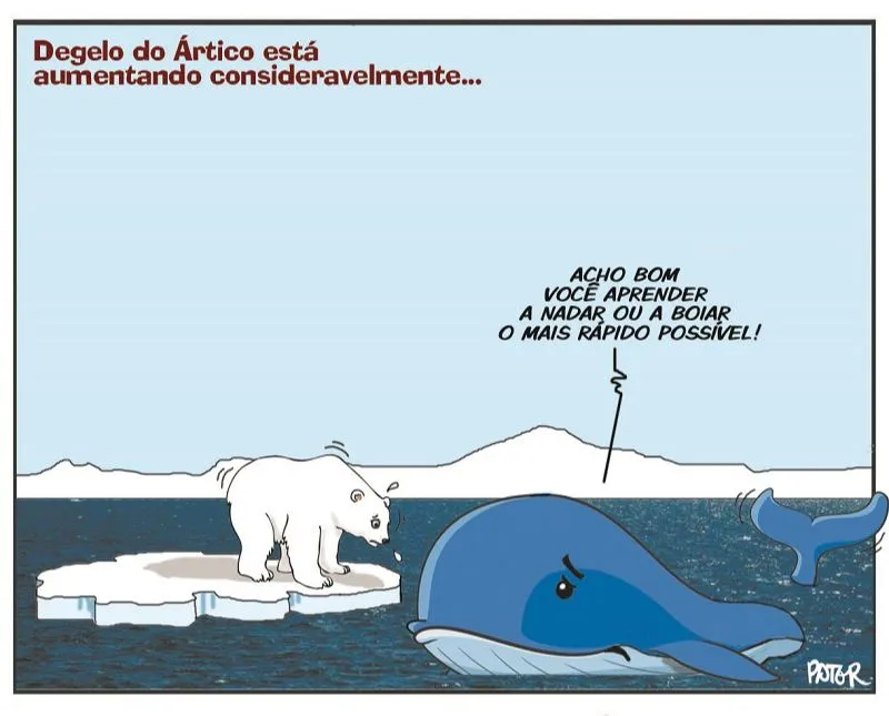 Imagem ilustrativa da imagem Charge do Dia: Degelo do Ártico