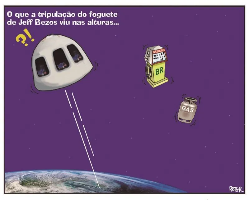 Imagem ilustrativa da imagem Charge do Dia: Vista do foguete