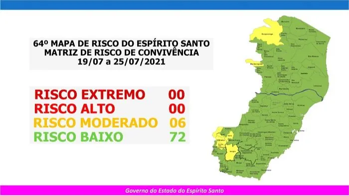 Imagem ilustrativa da imagem Novo mapa de risco: 72 cidades no risco baixo de contágio da Covid. Veja a lista