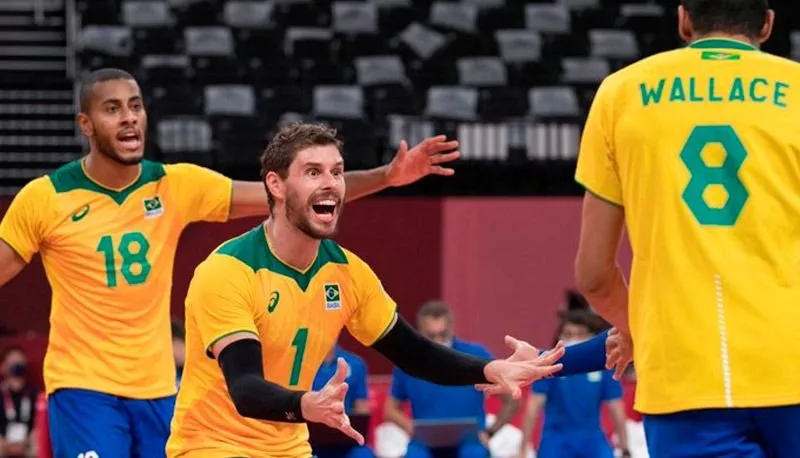 Imagem ilustrativa da imagem Em jogo emocionante, Brasil vira contra Argentina no vôlei masculino