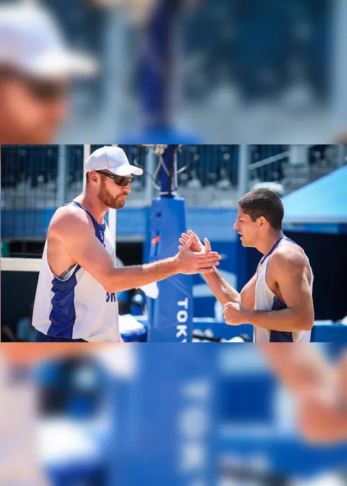 Imagem ilustrativa da imagem Alison e Álvaro caem nas quartas, e Brasil está fora do pódio no vôlei de praia pela 1ª vez