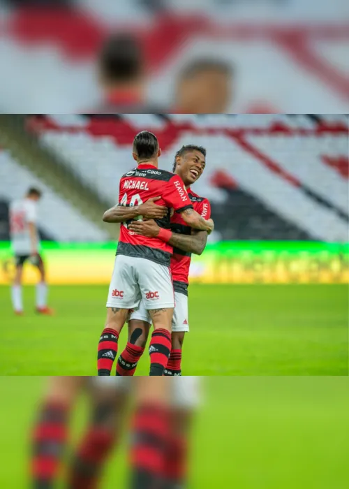 Imagem ilustrativa da imagem Bruno Henrique brilha e Fla atropela o São Paulo