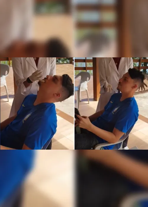 Imagem ilustrativa da imagem Filho de Bolsonaro chega ao Estado para reality e faz teste para Covid