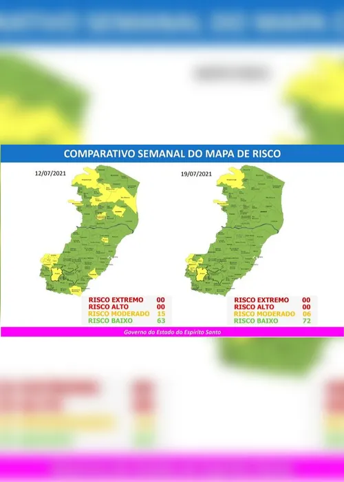 
          Imagem ilustrativa da imagem Novo mapa de risco: 72 cidades no risco baixo de contágio da Covid. Veja a lista
          