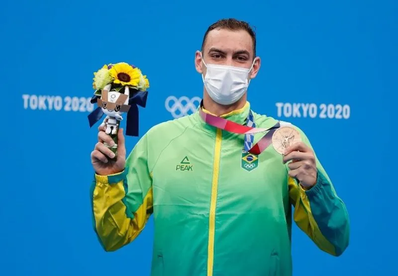 Fernando Scheffer é bronze nos 200 m livre, 1ª medalha do Brasil na natação