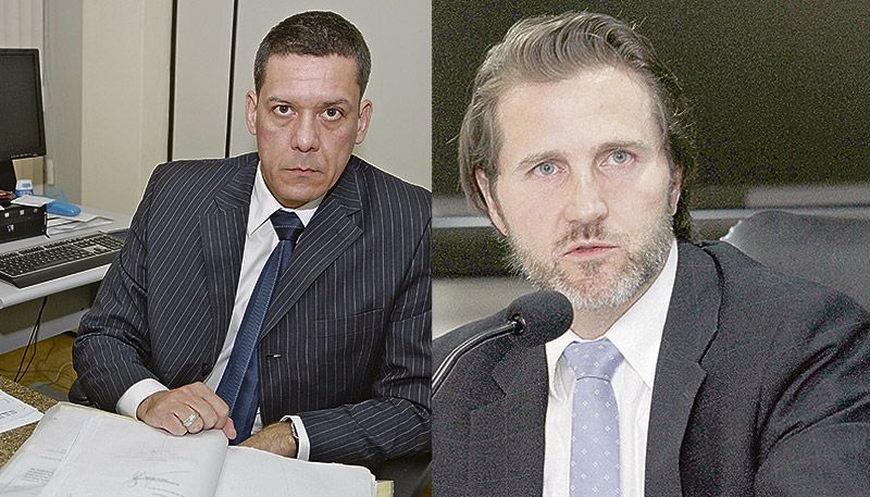 Alexandre Farina e Carlos Alexandre: investigação após mensagens (Foto: Rodrigo Gavini e Thiago Coutinho / Arquivo AT)