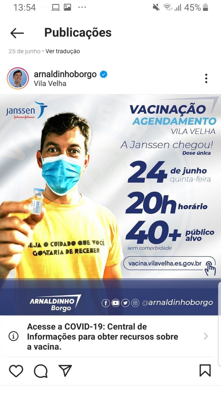 Postagem investigada na representação do MPC (Foto: Instagram)