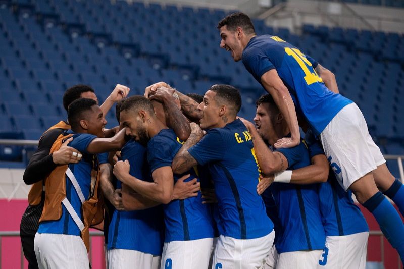 Brasil vence Arábia Saudita com 2 gols de Richarlison e avança em 1º do grupo (Foto: Lucas Figueiredo/CBF)