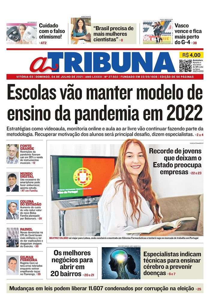 Capa (Foto: Reprodução jornal A Tribuna )
