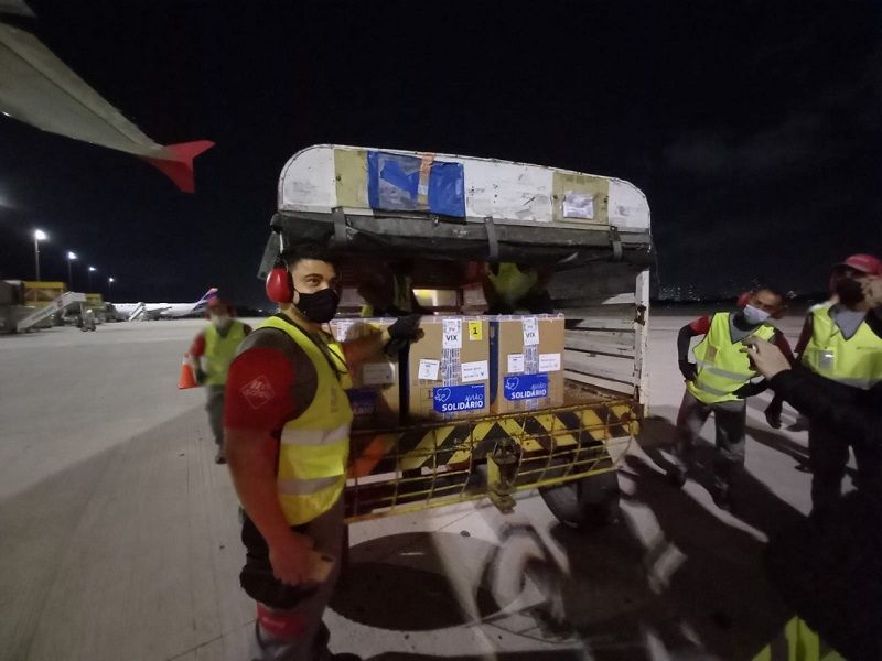 Remessa de doses da Pfizer sendo enviadas ao Estado (Foto: Divulgação/Ministério da Saúde)