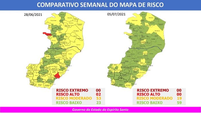Comparação entre os mapas (Foto: Divulgação Governo do Estado)