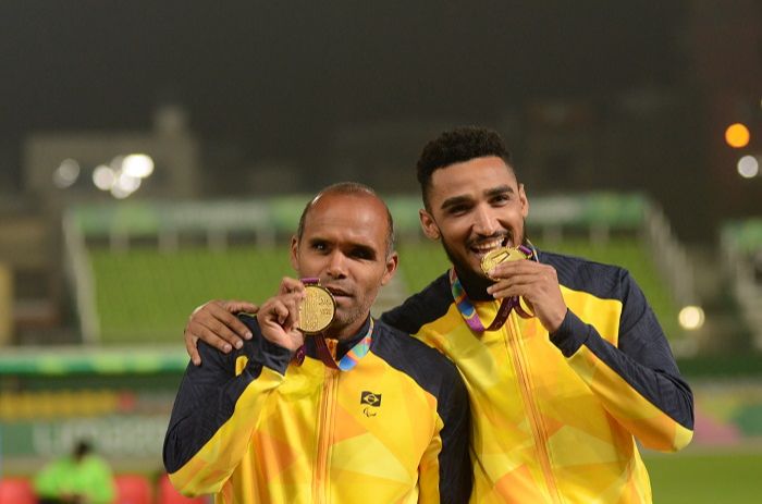 Daniel Mendes e Wendel de Souza, o Pirulito, foram medalha de ouro no Parapan 2019, em Lima (Foto: Saulo Cruz/EXEMPLUS/CPB)