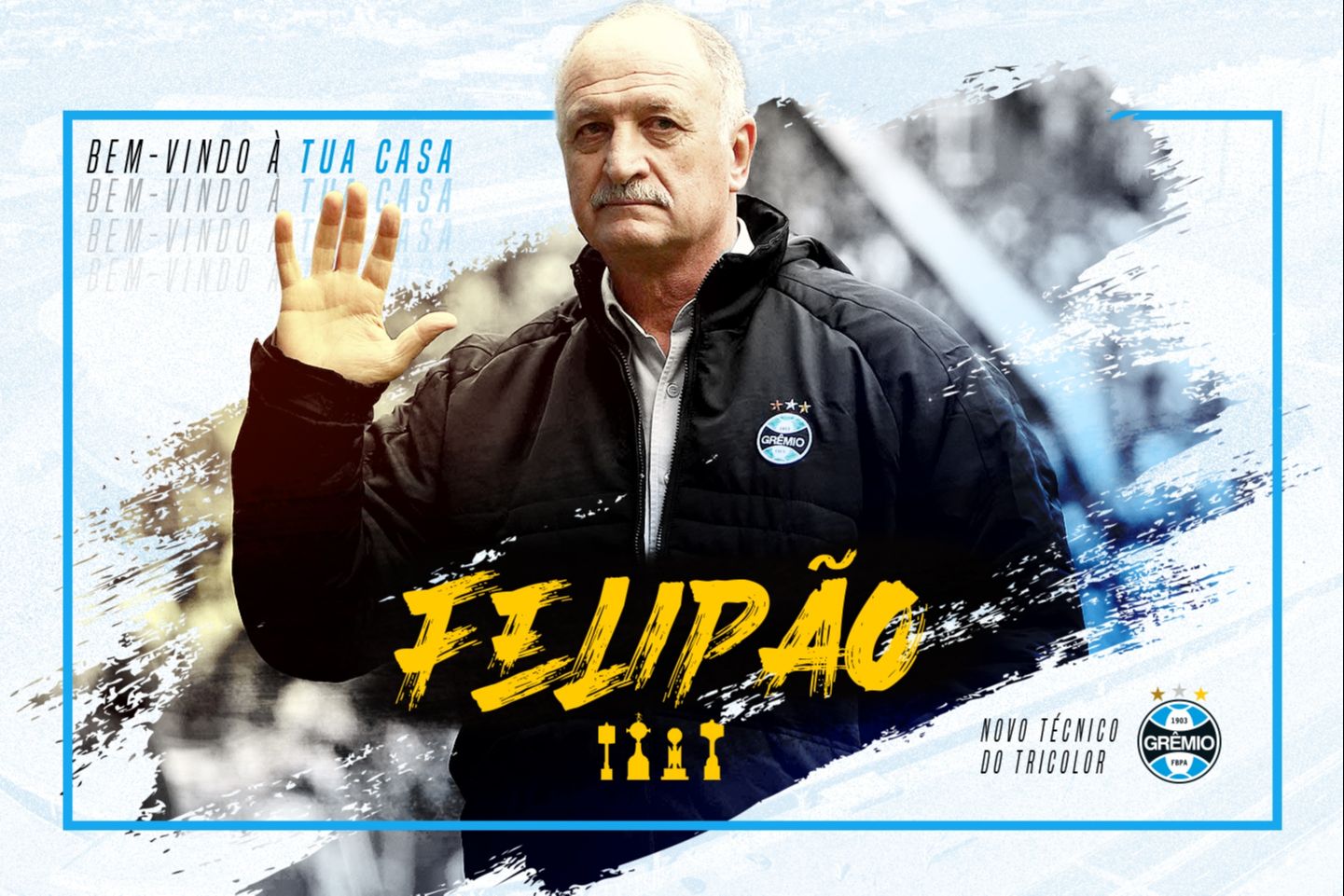 Felipão foi anunciado nesta quarta (Foto: Divulgação / Grêmio)