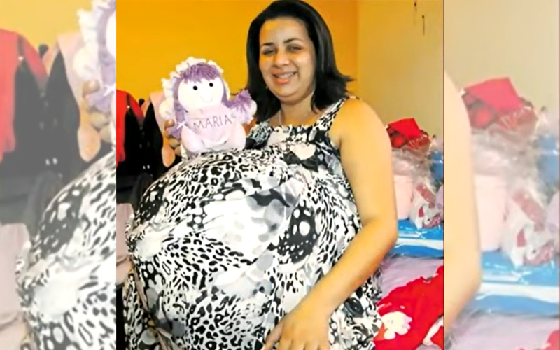 Maria Verônica Aparecida Santos ficou conhecida, em 2012, como a falsa grávida de Taubaté (Foto: Reprodução/SBT - Vem pra Cá)